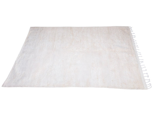 White handwoven rug